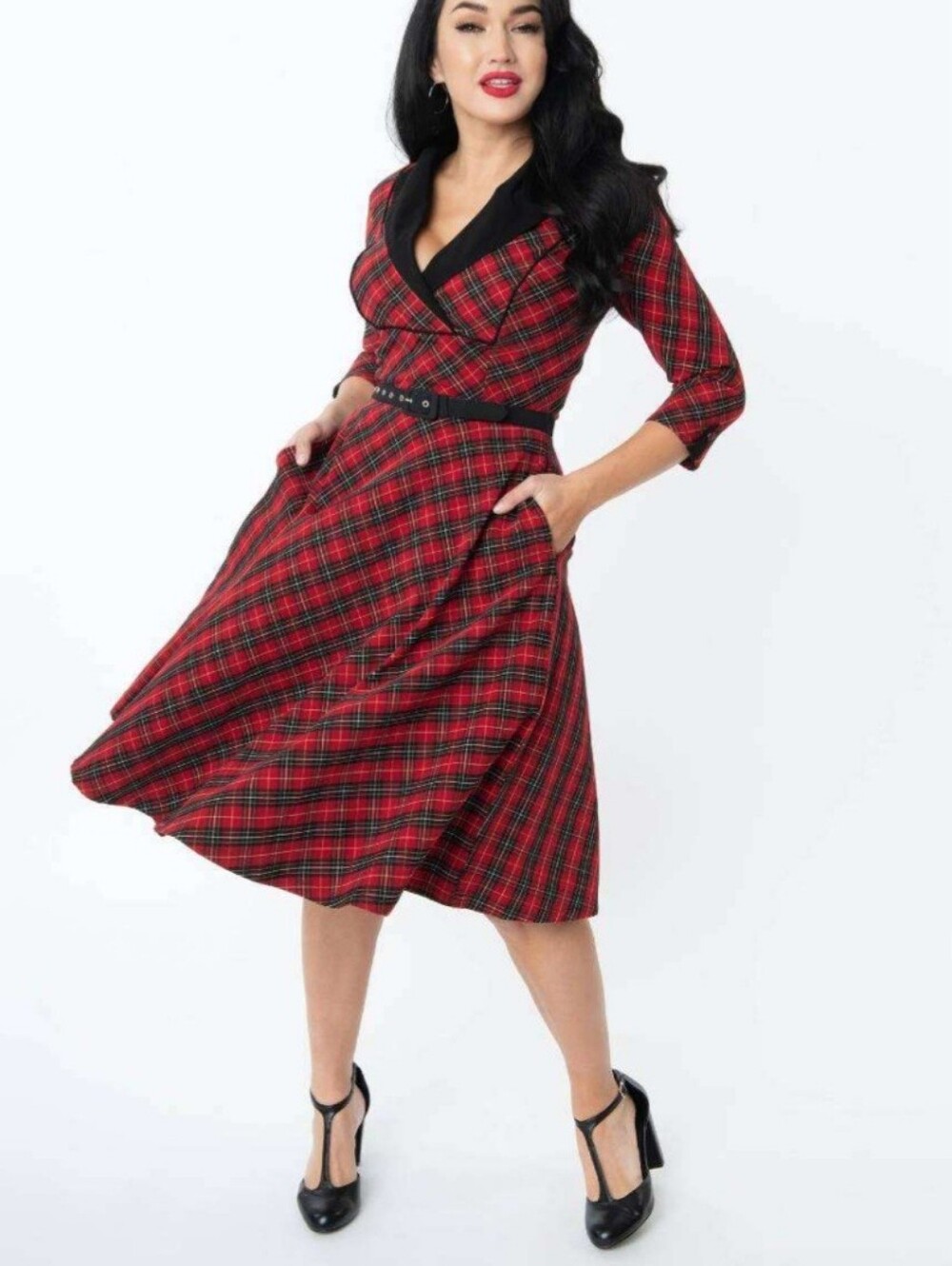 UNIQUE VINTAGE Trudy 1950s Pinup Swing Dress - Picture 8 of 11